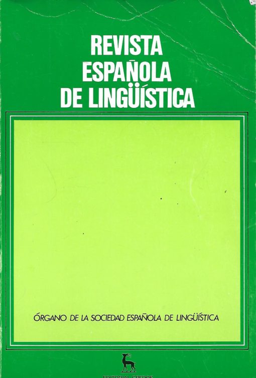 10463 510x754 - REVISTA ESPAÑOLA DE LINGUISTICA JULIO DICIEMBRE 1989