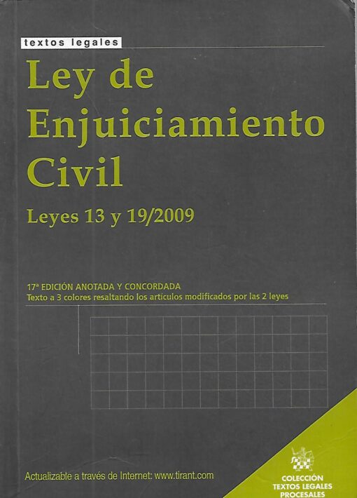 02212 510x710 - LEY DE ENJUICIAMIENTO CIVIL LEYES 13 Y 19/2009
