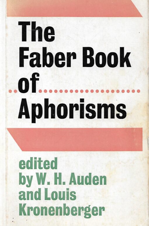 12231 510x772 - THE FABER BOOK OF APHORISMS