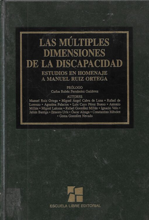 48178 510x751 - LAS MULTIPLES DIMENSIONES DE LA DISCAPACIDAD ESTUDIOS EN HOMENAJE A MANUEL RUIZ ORTEGA