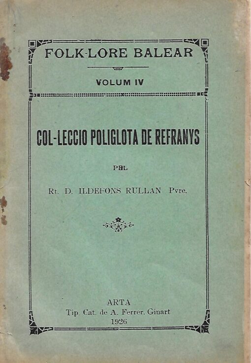 05003 510x739 - COL LECCIO POLIGLOTA DE REFRANYS 63 REFRANES POPULARES MALLORQUINES TRADUCIDOS AL CATALAN INGLES CASTELLANO ITALIANO Y ALEMAN