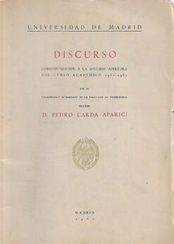 48891 247x346 - APERTURA DEL CURSO ACADEMICO 1960-1961 UNIVERSIDAD DE MADRID PEDRO CARDA