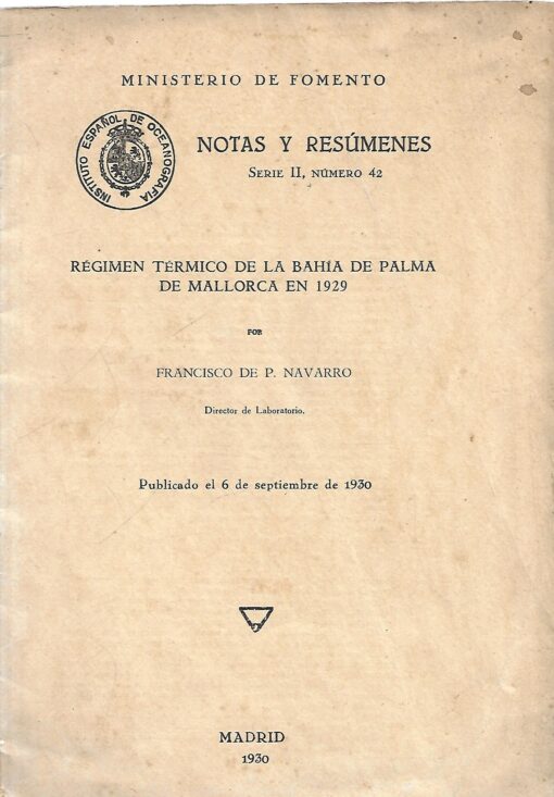 19271 510x733 - REGIMEN TERMICO DE LA BAHIA DE PALMA DE MALLORCA EN 1929
