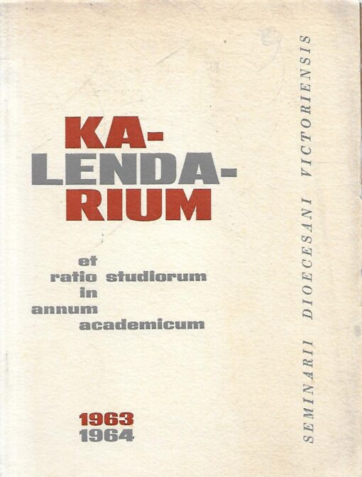 30500 510x672 - KALENDARIUM ET RATIO STUDIORUM IN ANNUM ACADEMICUM 1963-1964