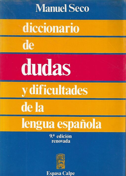 50893 510x713 - DICCIONARIO DE DUDAS Y DIFICULTADES DE LA LENGUA ESPAÑOLA