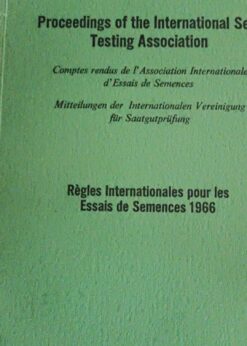 49514 247x346 - REGLES INTERNATIONALES POUR LES  ESSAIS DE SEMENCES 1966 VOL 31 Nº 3