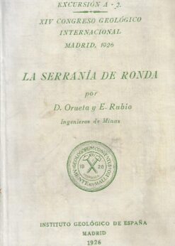 47782 247x346 - LA SERRANIA DE RONDA EXCURSION A - 2 ( XIV CONGRESO GEOLOGICO INTERNACIONAL MADRID 1926 )