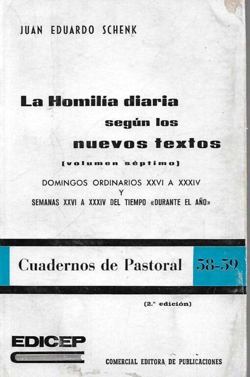 14001 510x768 - LA HOMILIA DIARIA SEGUN LOS NUEVOS TEXTOS CUADERNOS DE PASTORAL 58-59