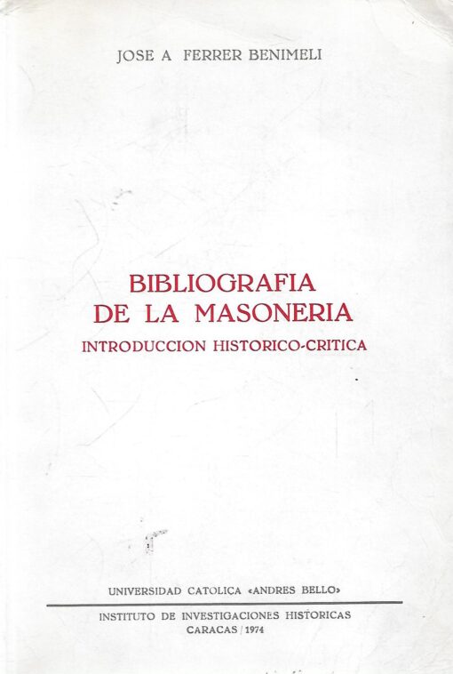 48908 510x758 - BIBLIOGRAFIA DE LA MASONERIA (INTRODUCCION HISTORICO CRITICA)