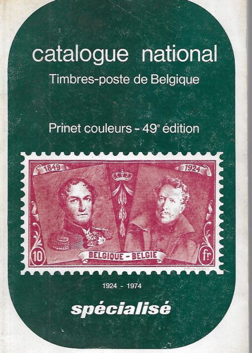 80152 510x714 - CATALOGUE NATIONAL TIMBRES POSTE DE BELGIQUE PRINET COULEURS 1924-1974