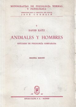 00291 247x346 - ANIMALES Y HOMBRES ESTUDIOS DE PSICOLOGIA COMPARADA