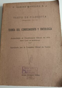 28839 247x346 - TEORIA DEL CONOCIMIENTO Y ONTOLOGIA TEXTO DE FILOSOFIA SEGUNDO CURSO PLAN OFICIAL 1938
